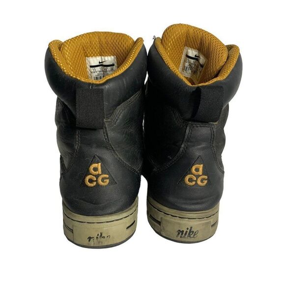 Nike ACG Woodside Leather Duck Boots 11 Black Lace Up Round Toe Water Resistant - Picture 6 of 8